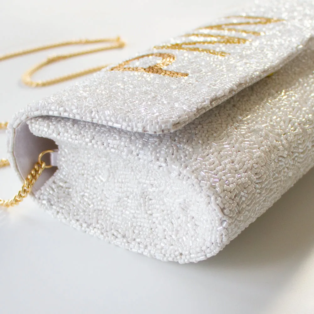 Custom Bridal Quilted Pattern Clutch Purse (FOG)