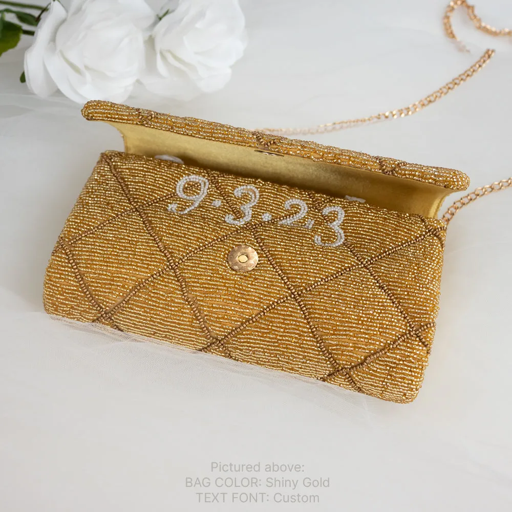 Custom Bridal Quilted Pattern Clutch Purse (FOG)