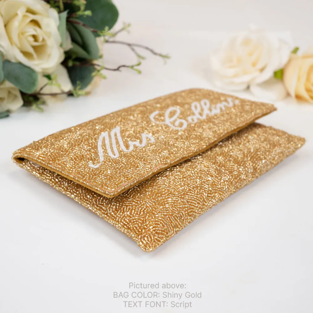 Customized Mrs Bridal Clutch Bag (LHFC)