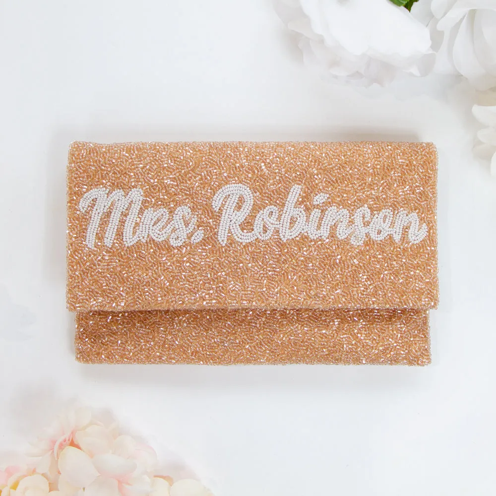 Customized Mrs Bridal Clutch Bag (LHFC)