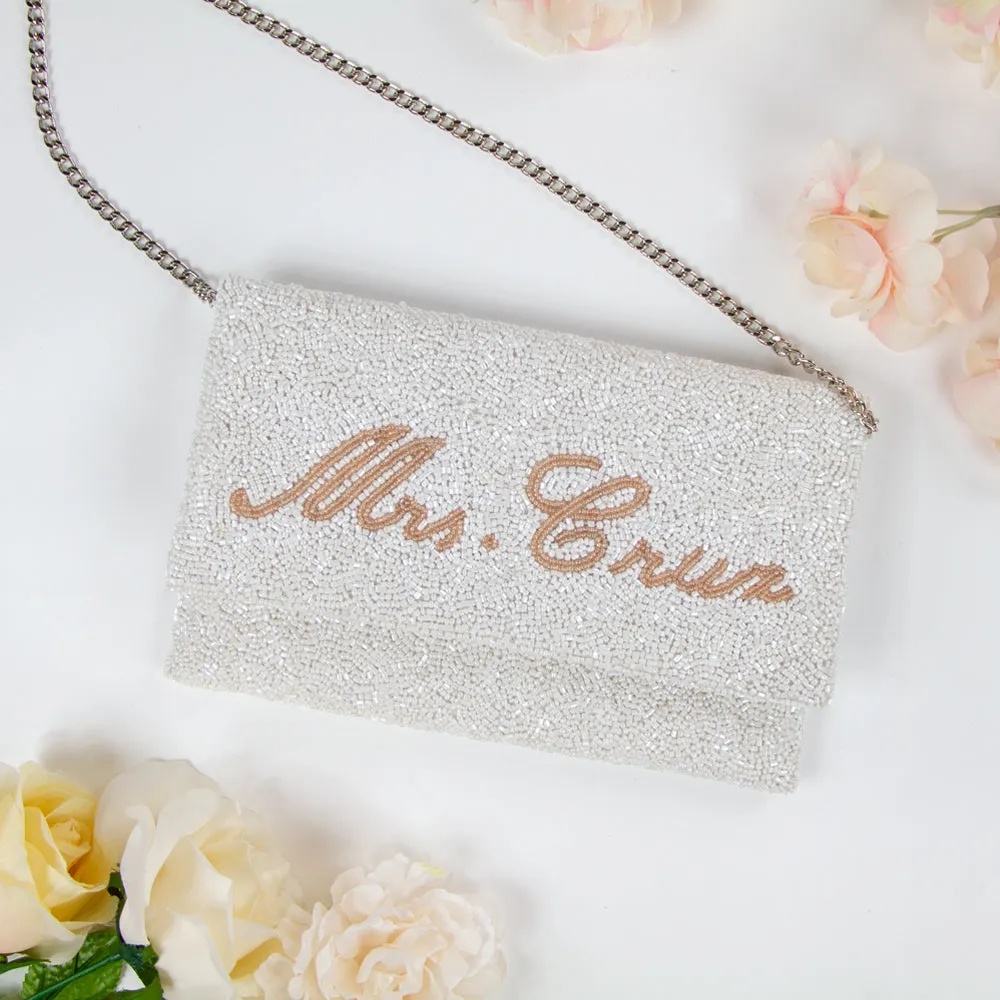 Customized Mrs Bridal Clutch Bag (LHFC)