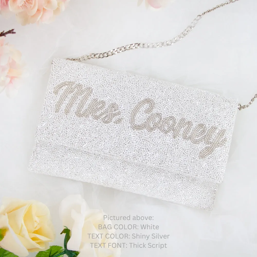 Customized Mrs Bridal Clutch Bag (LHFC)