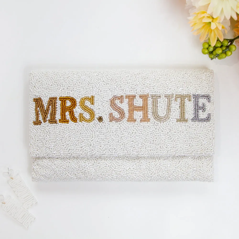 Customized Mrs Bridal Clutch Bag (LHFC)