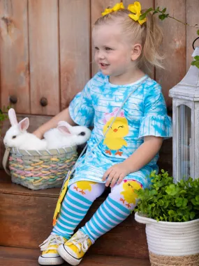 Cute Chickadee Easter Dress, Socks, and Purse Set