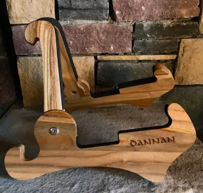 Dannan Light Walnut Foldable Wooden Guitar Stand