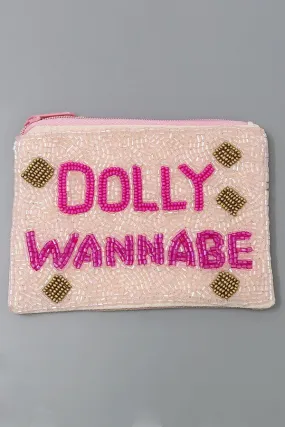 DOLLY WANNABE Seed Beaded Coin Purse