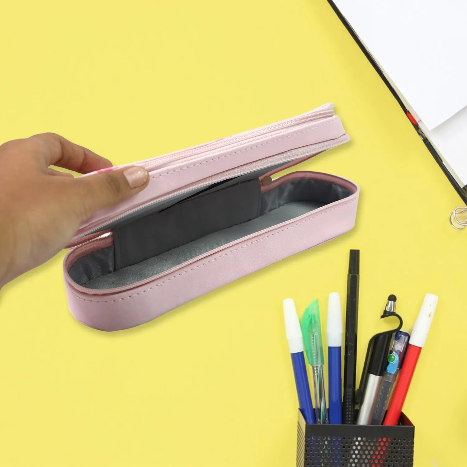 Double Layer Large Capacity With Multi-Functional Pencil Case (1 Pc)