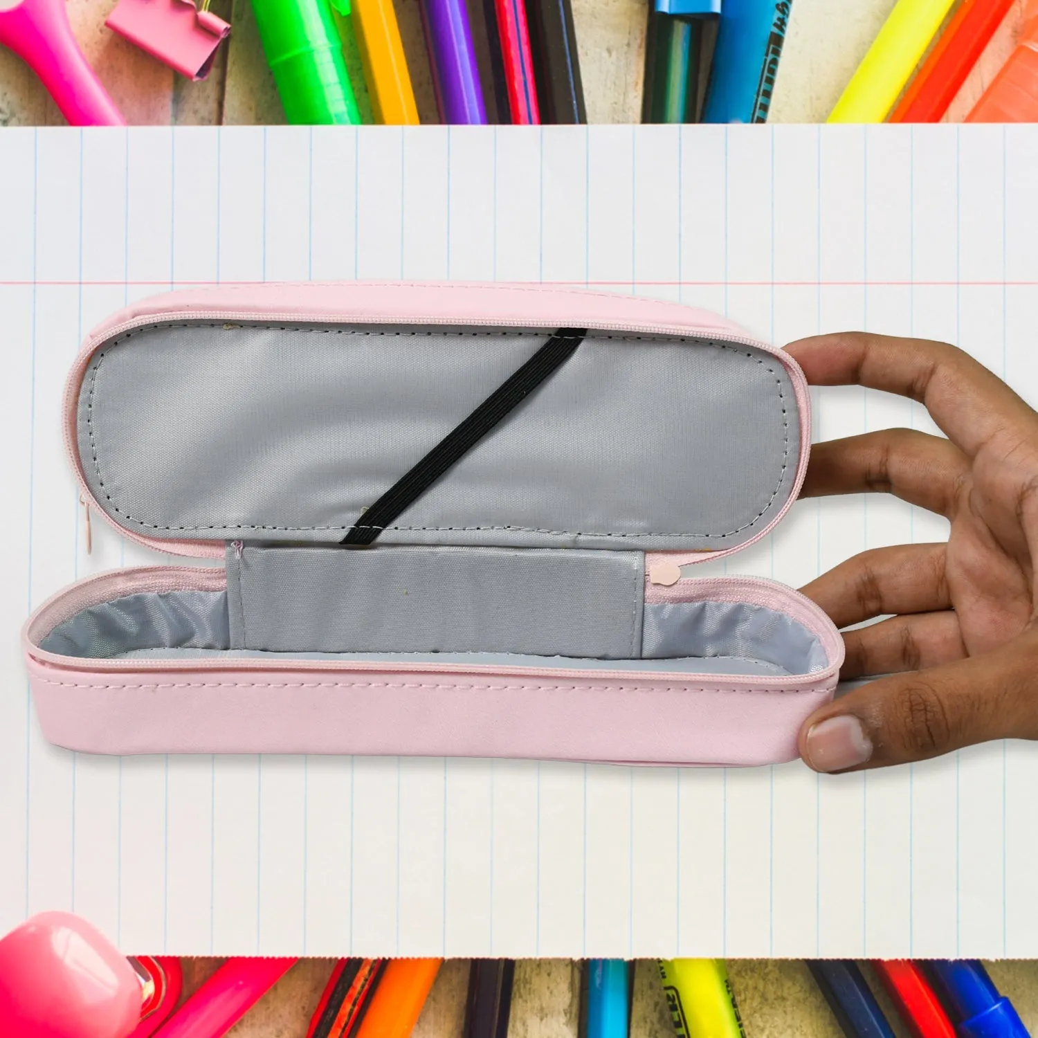 Double Layer Large Capacity With Multi-Functional Pencil Case (1 Pc)