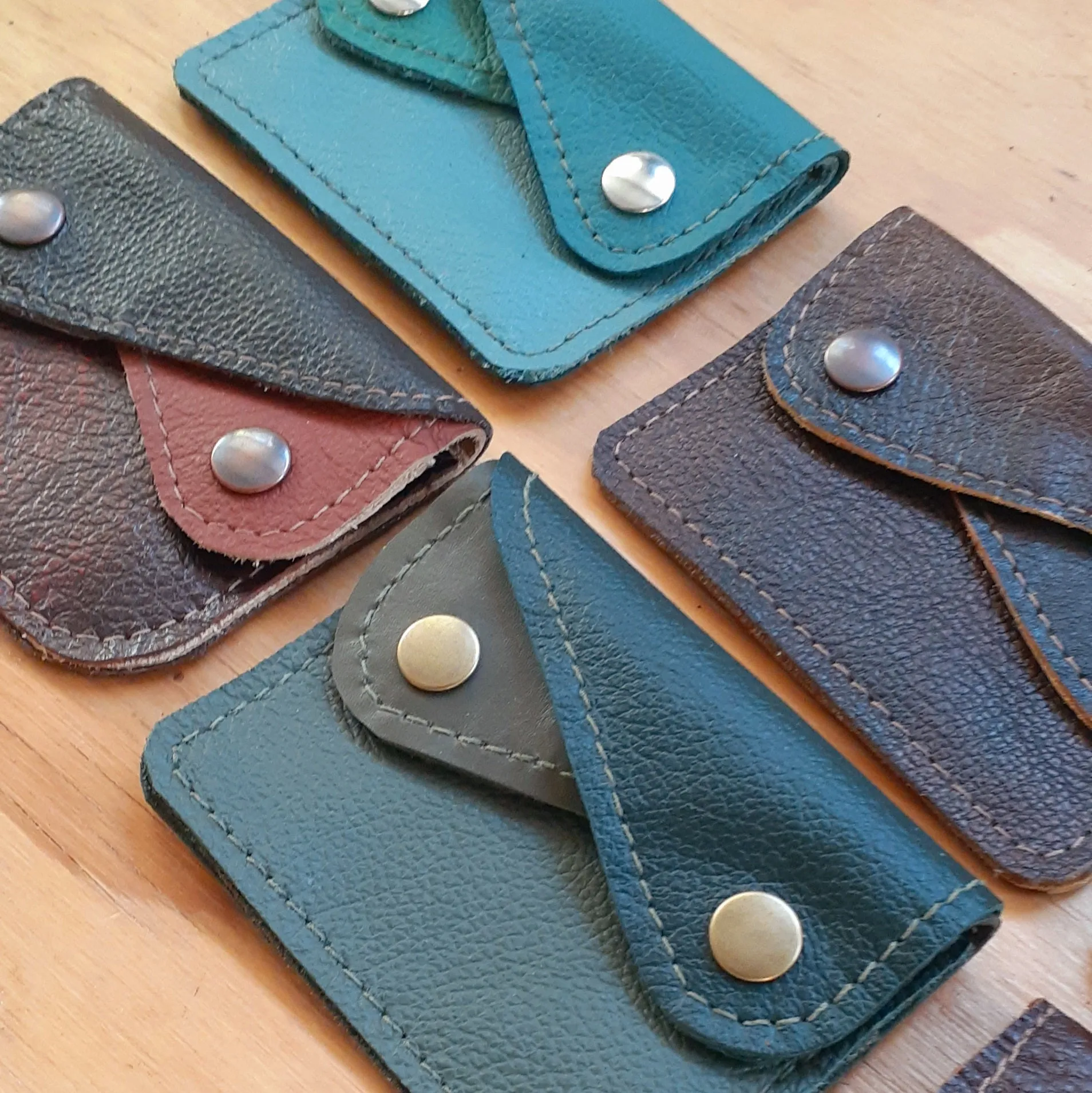 Double Pocket Leather Purse