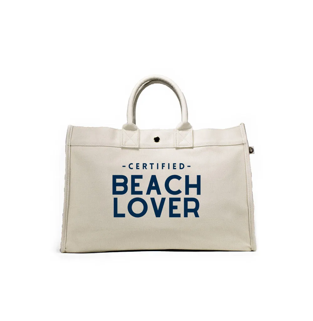 East West Bag: Natural with Navy Matte Certified Beach LOVER