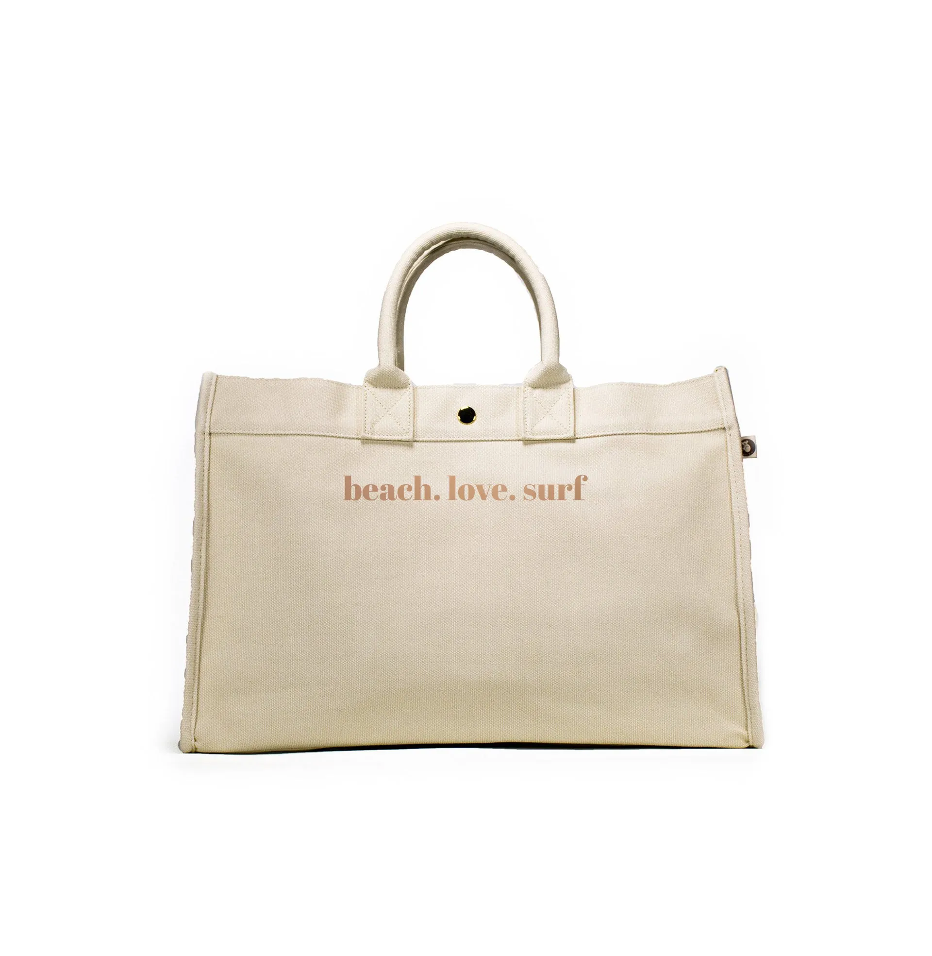 East West Bag: Natural with Rose Gold BEACH LOVE SURF