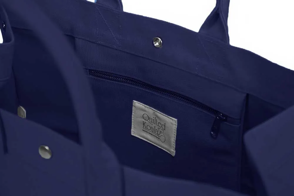 East West Bag: Navy with White Matte BEACHY