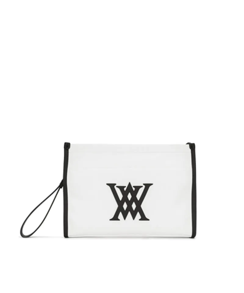 Edge Logo Clutch - Ivory