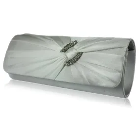 Elaine Satin and Crystal Clutch Handbag