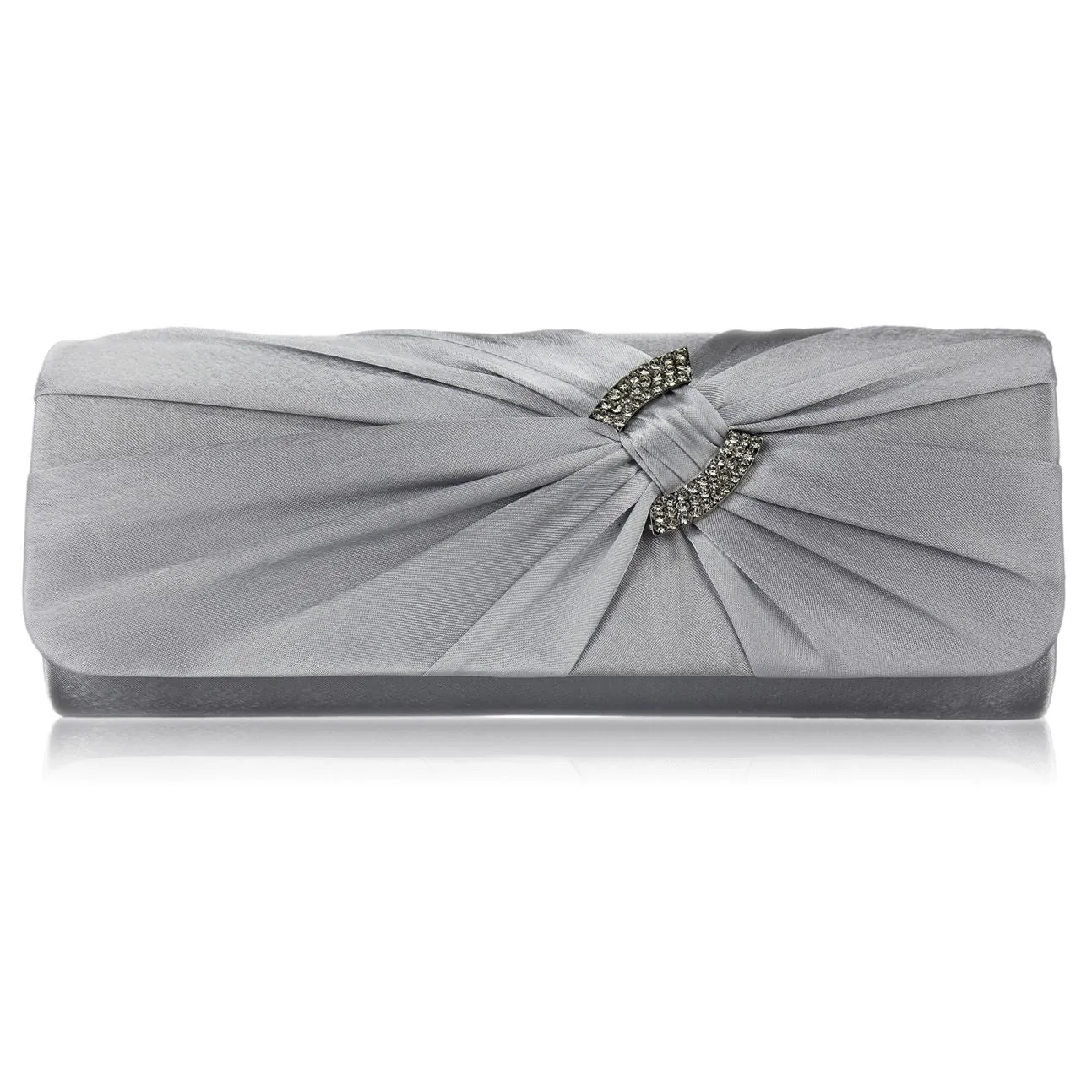 Elaine Satin and Crystal Clutch Handbag