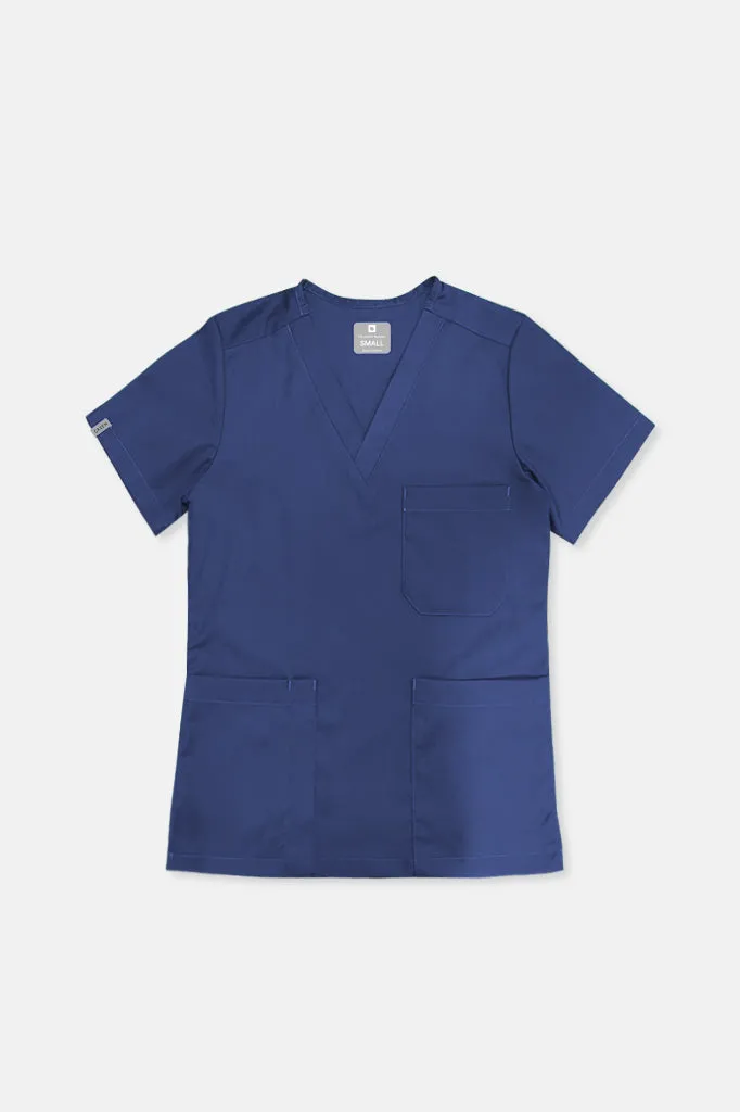 Emma Blue Scrub Top, Women