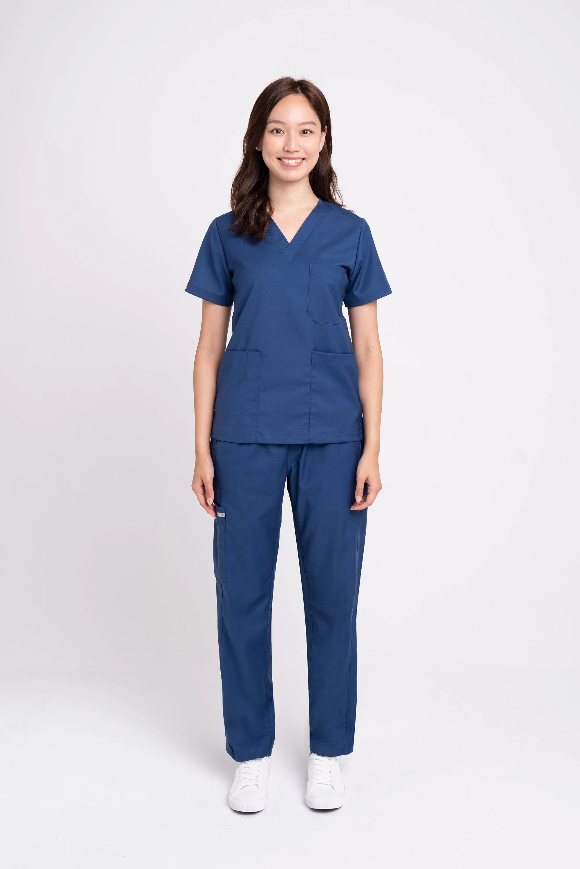 Emma Blue Scrub Top, Women