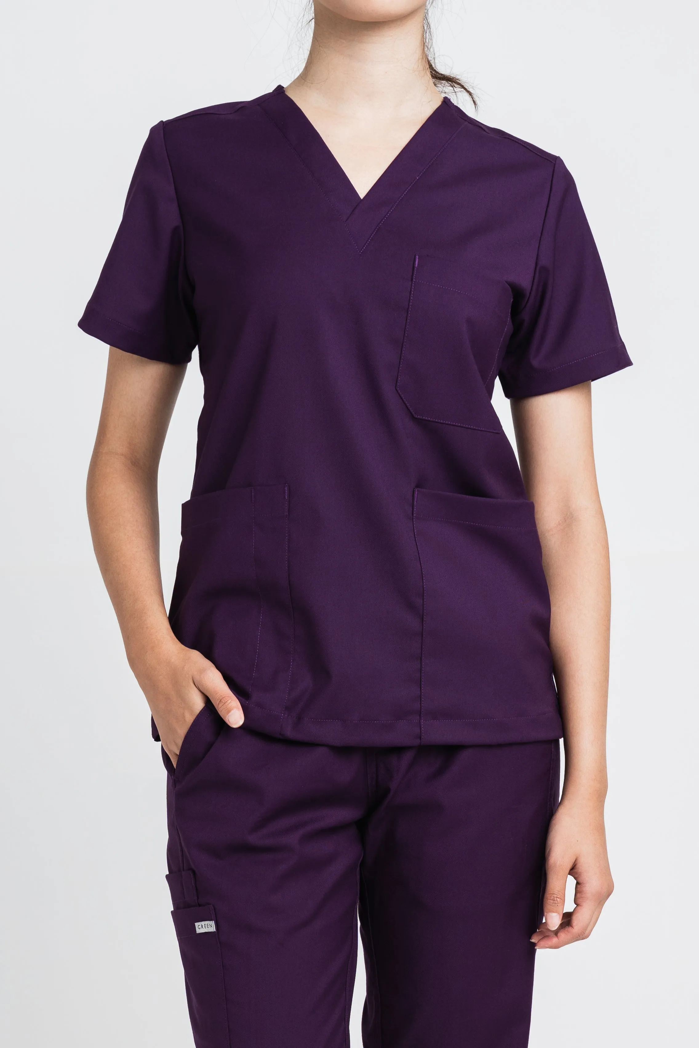 Emma Purple Scrub Top, Women