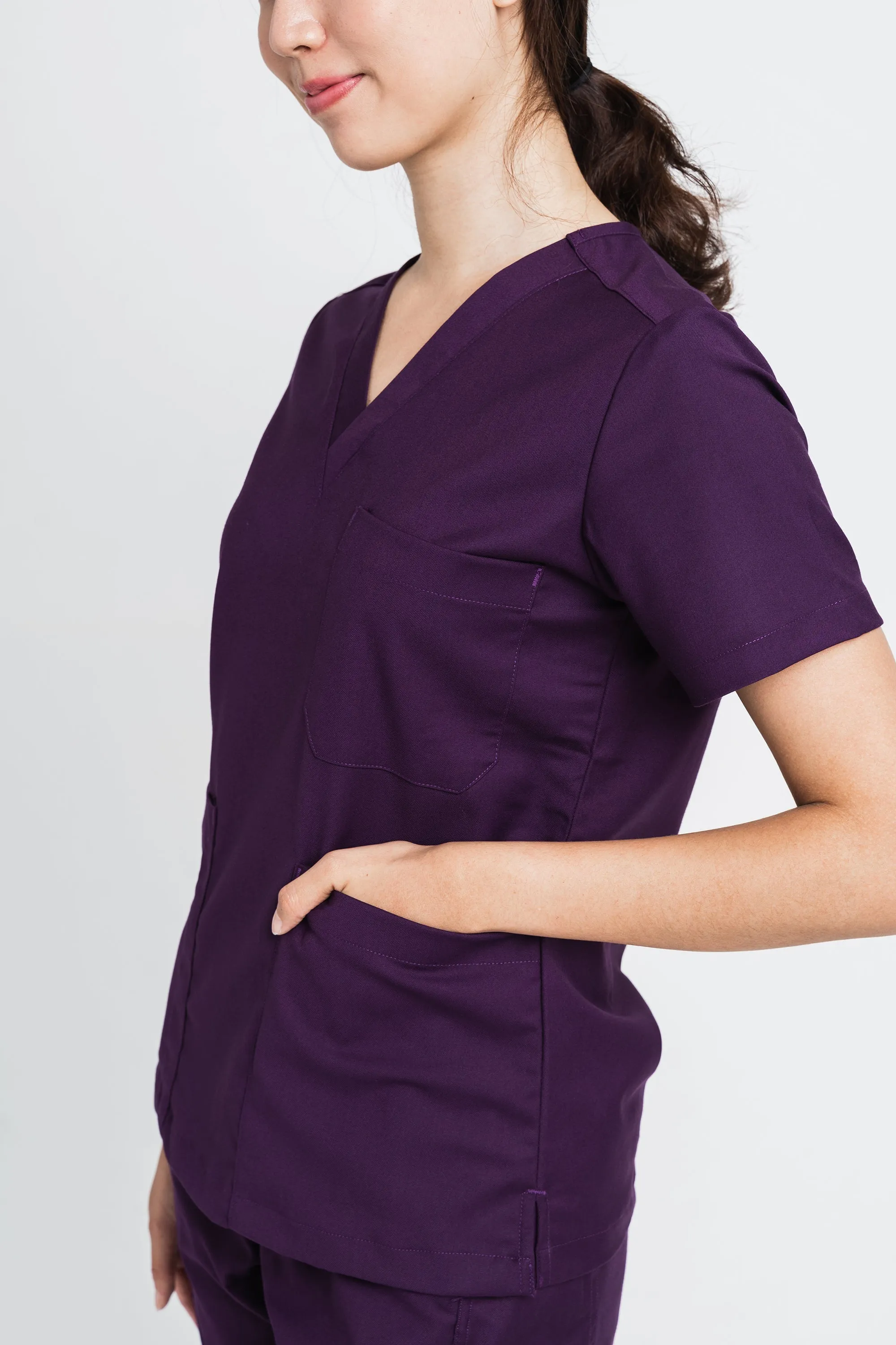 Emma Purple Scrub Top, Women