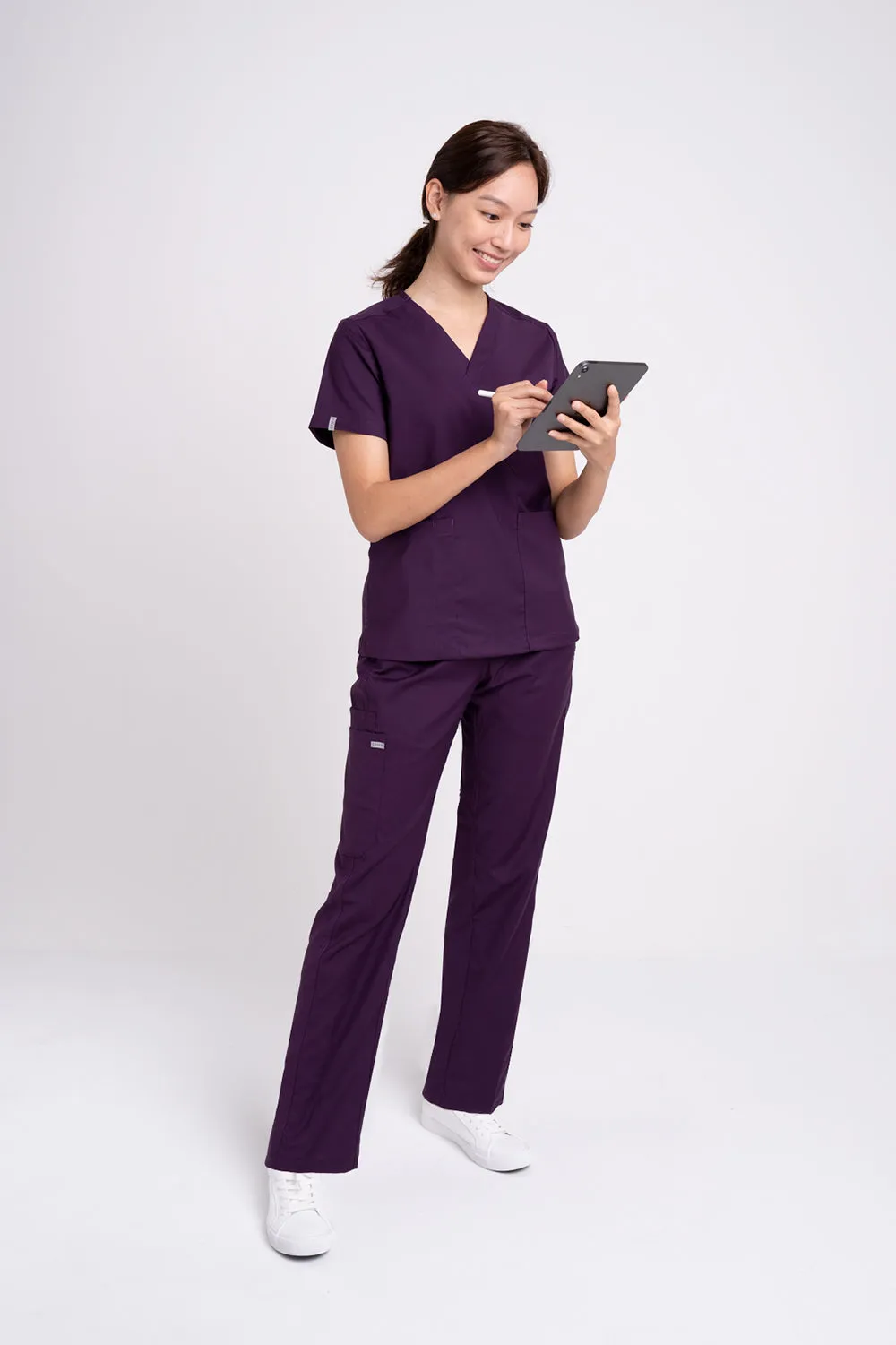 Emma Purple Scrub Top, Women