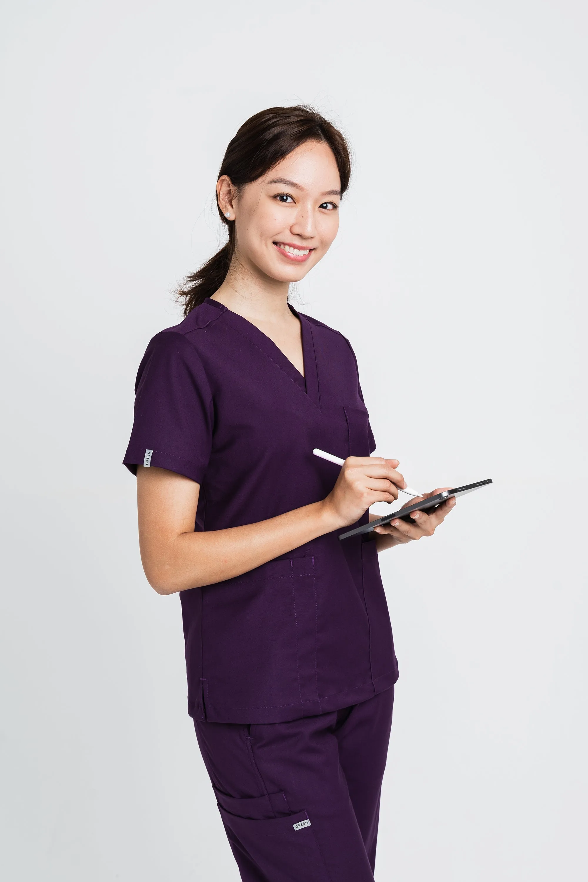 Emma Purple Scrub Top, Women