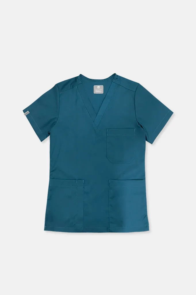 Emma Teal Scrub Top, Women