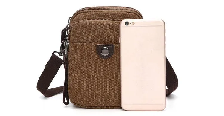 Fashionable Mobile Utility Phone Bag - Brown