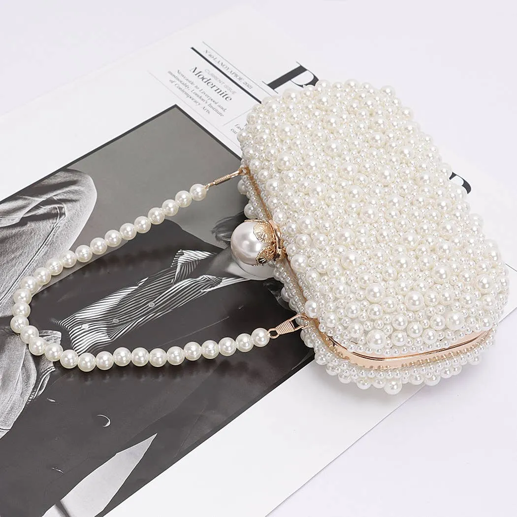 Faux Pearl Handmade Party Clutch