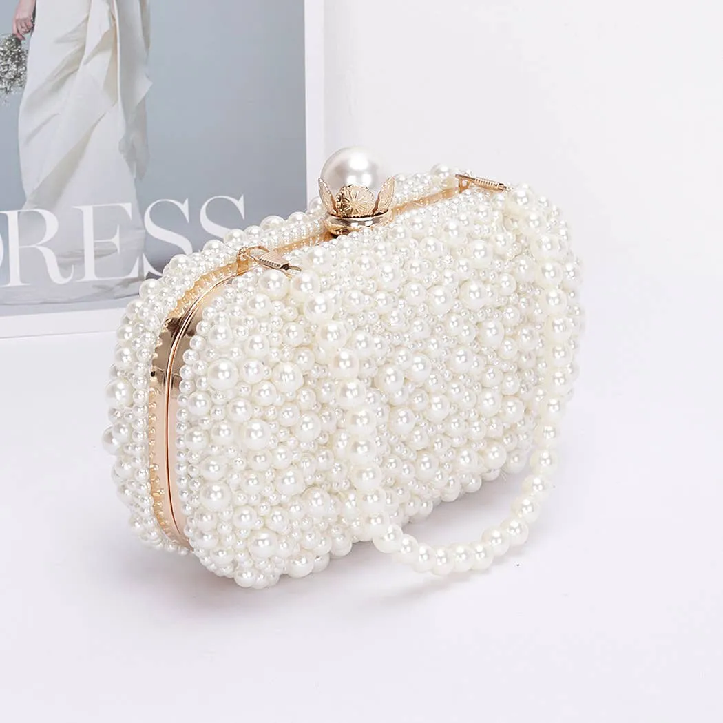 Faux Pearl Handmade Party Clutch