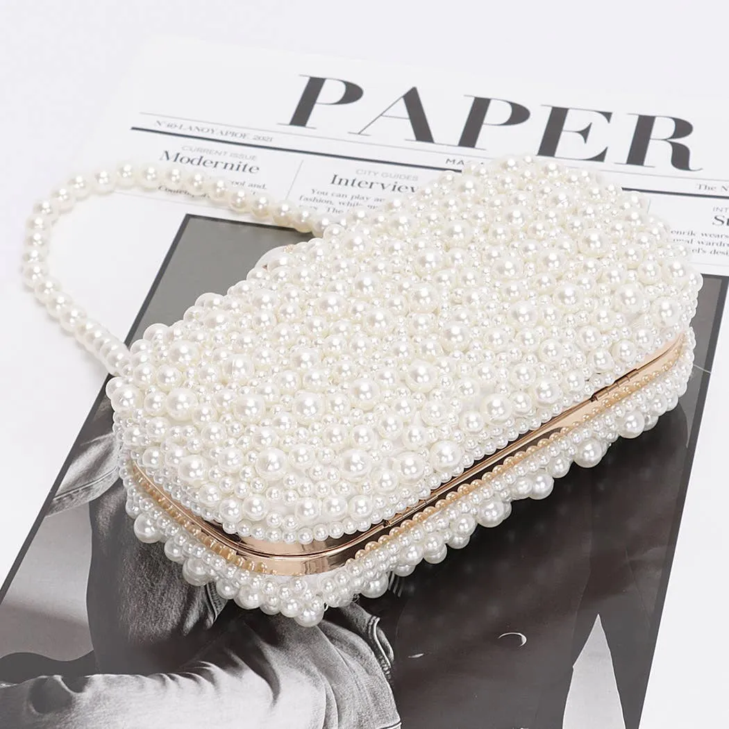 Faux Pearl Handmade Party Clutch