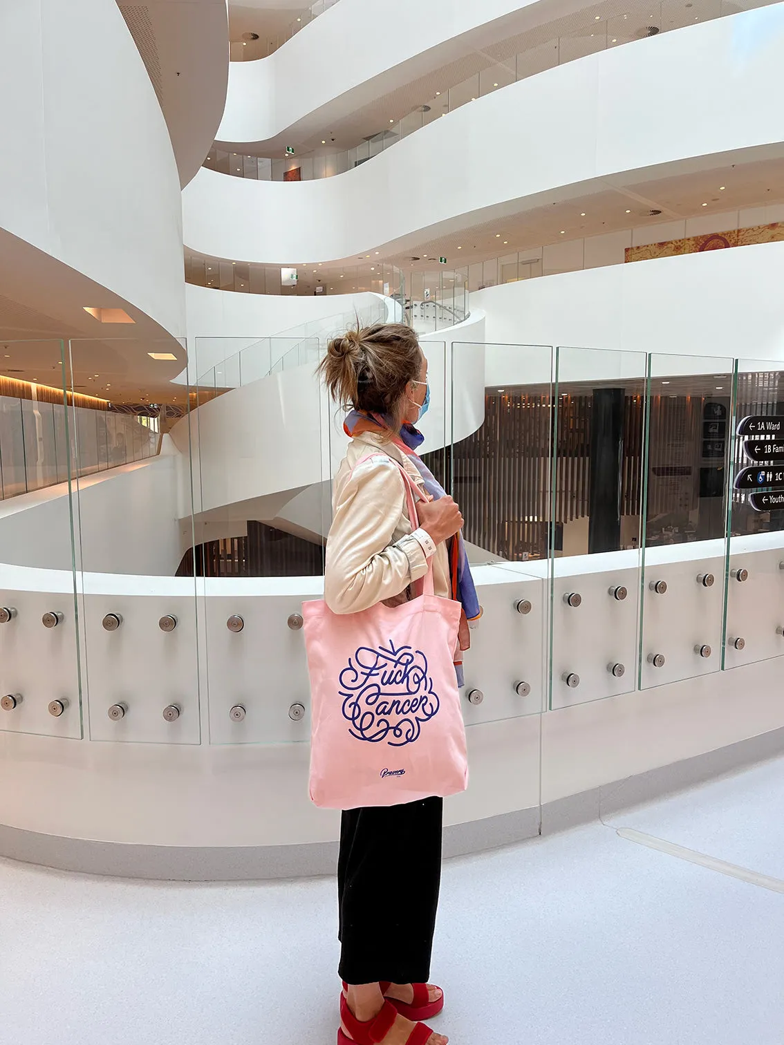 FCK CANCER tote bag - PINK