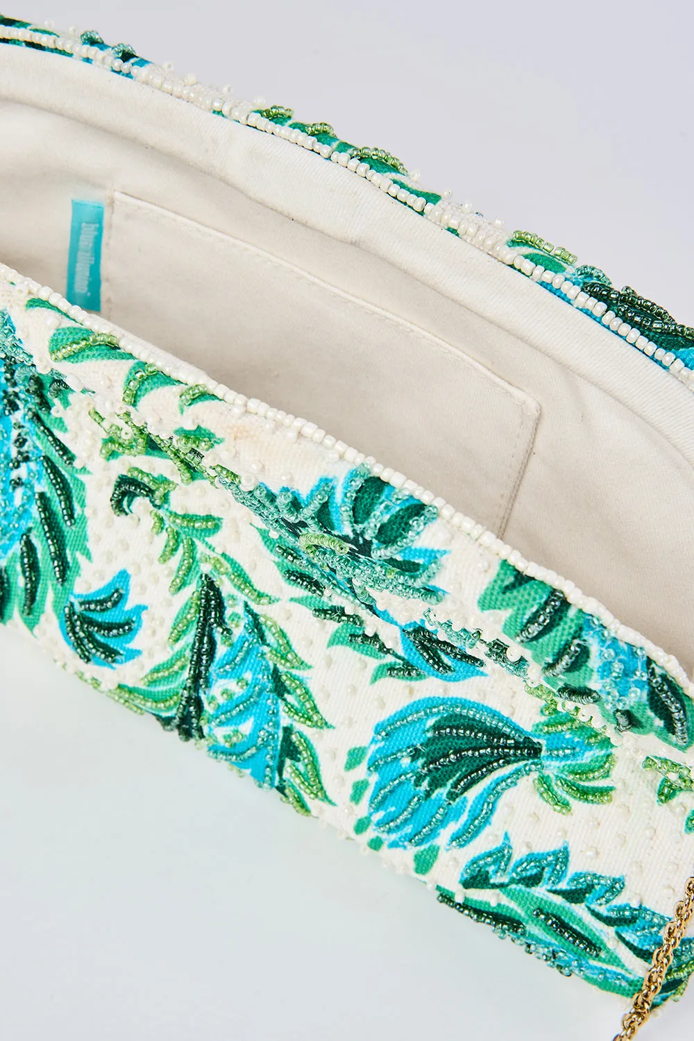 Fern Beaded Clutch