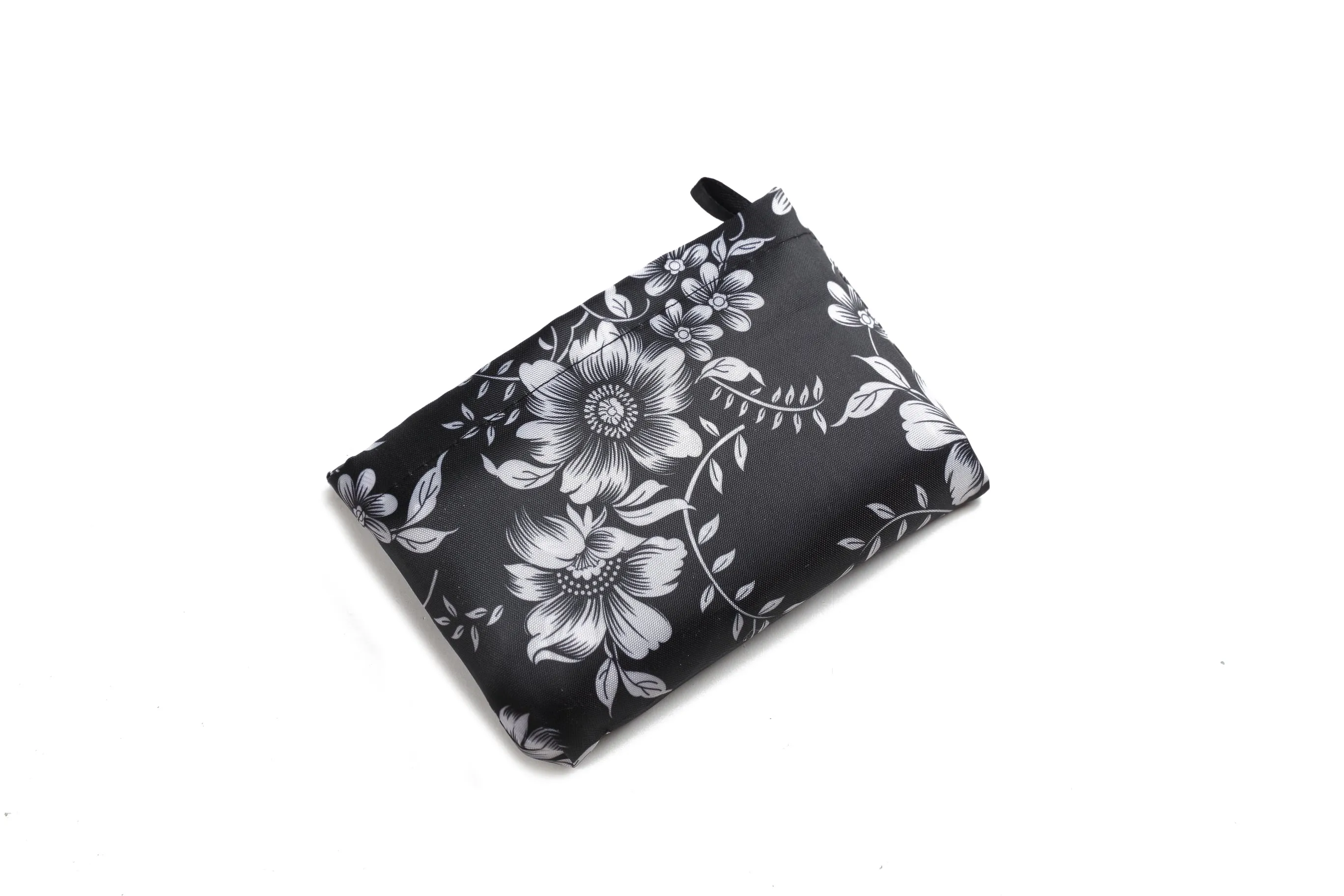 Foldable Bag Jackie Floral Black