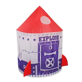 Foldable Kids Spaceship Tent with Roll-Up Curtain