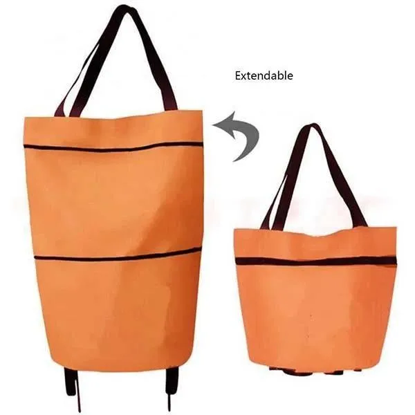 FOLDABLE SHOPPING TROLLEY TOTE BAG