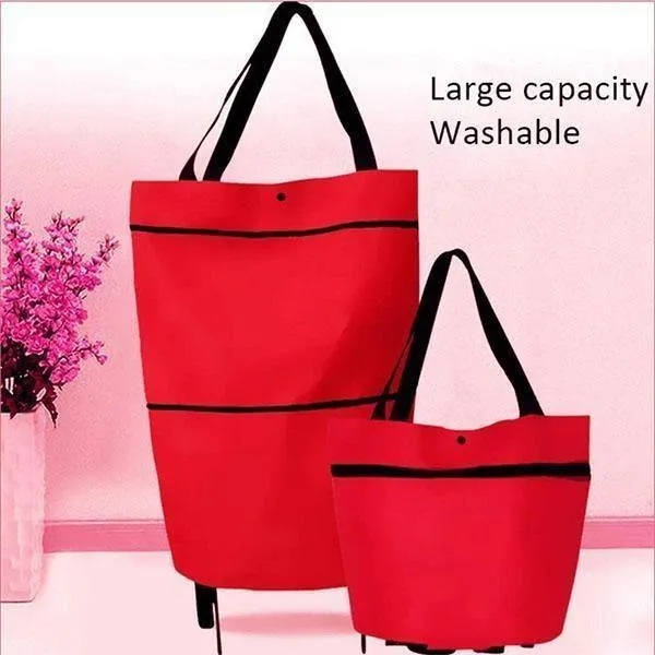 FOLDABLE SHOPPING TROLLEY TOTE BAG