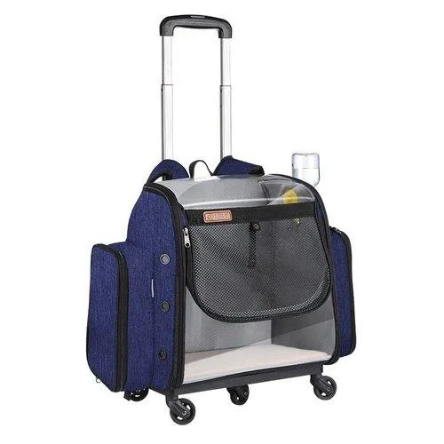 Foldable Transparent Breathable Traveling Cat Carrier With Water Supply