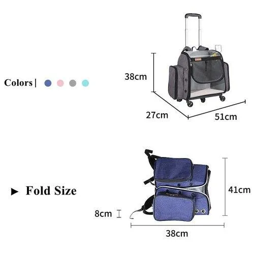 Foldable Transparent Breathable Traveling Cat Carrier With Water Supply