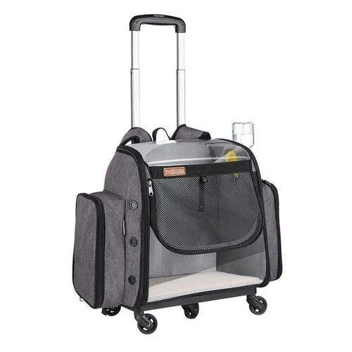 Foldable Transparent Breathable Traveling Cat Carrier With Water Supply