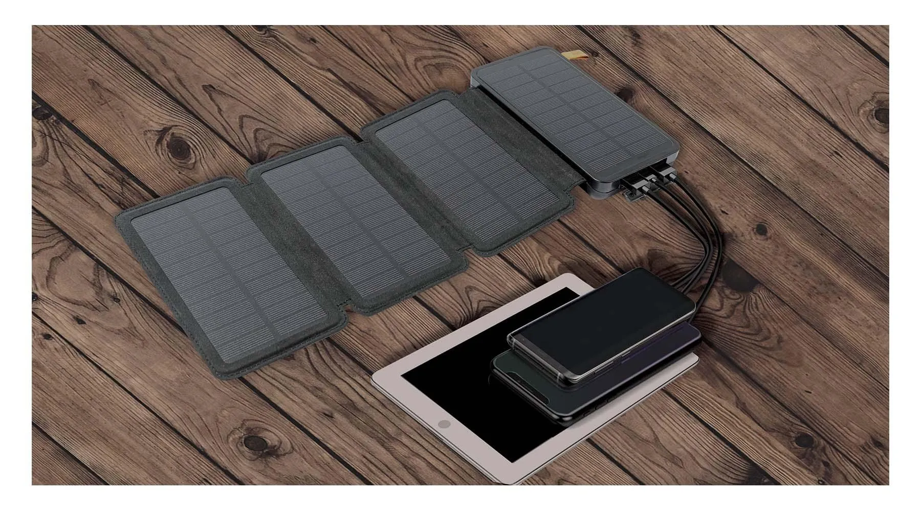 Folding Solar Panel with Power Bank by Rothco