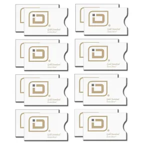 Gold Credit Card Sleeve Covers -  16 Pack