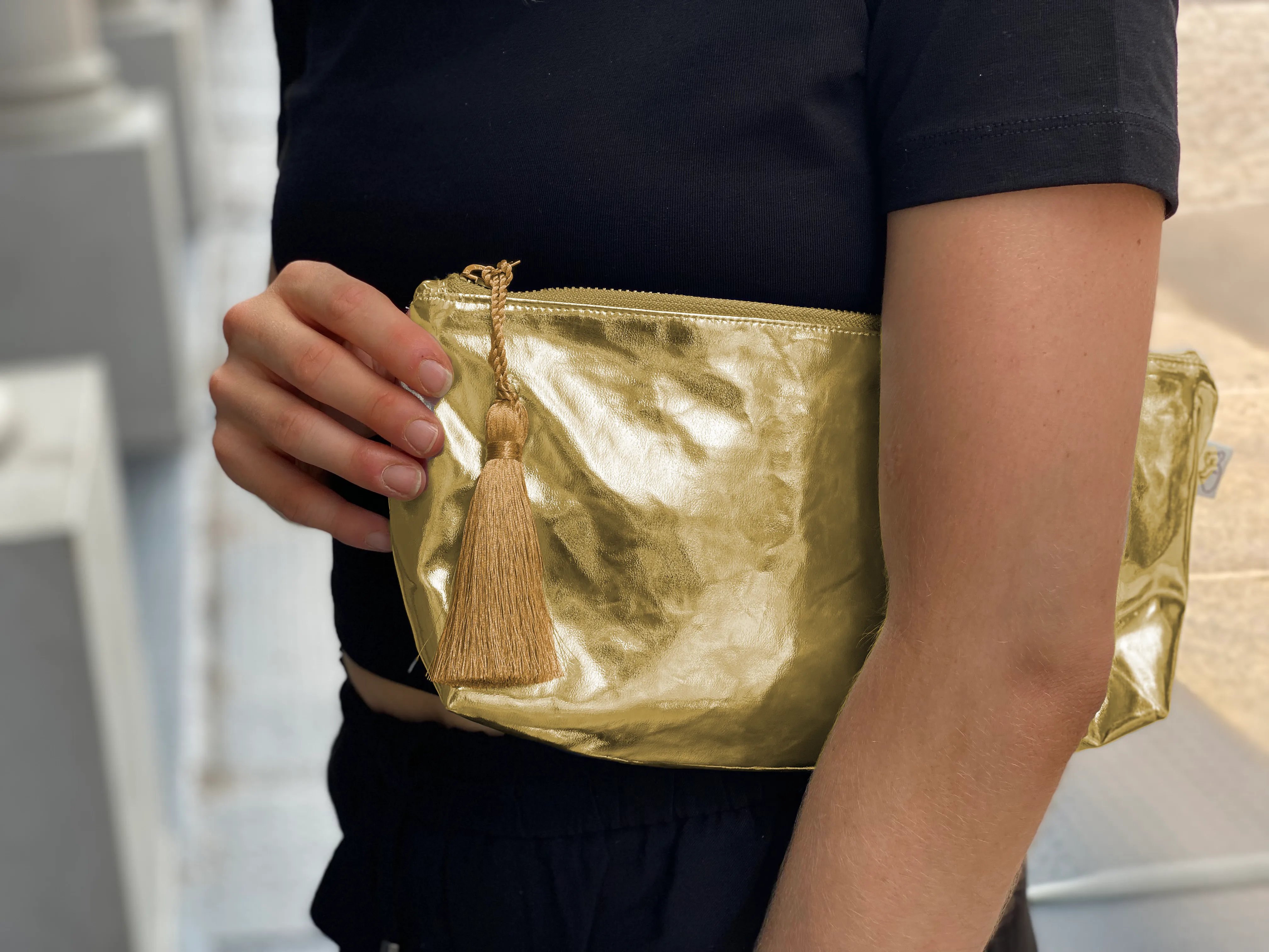 Gold Metallic Hold Me Clutch