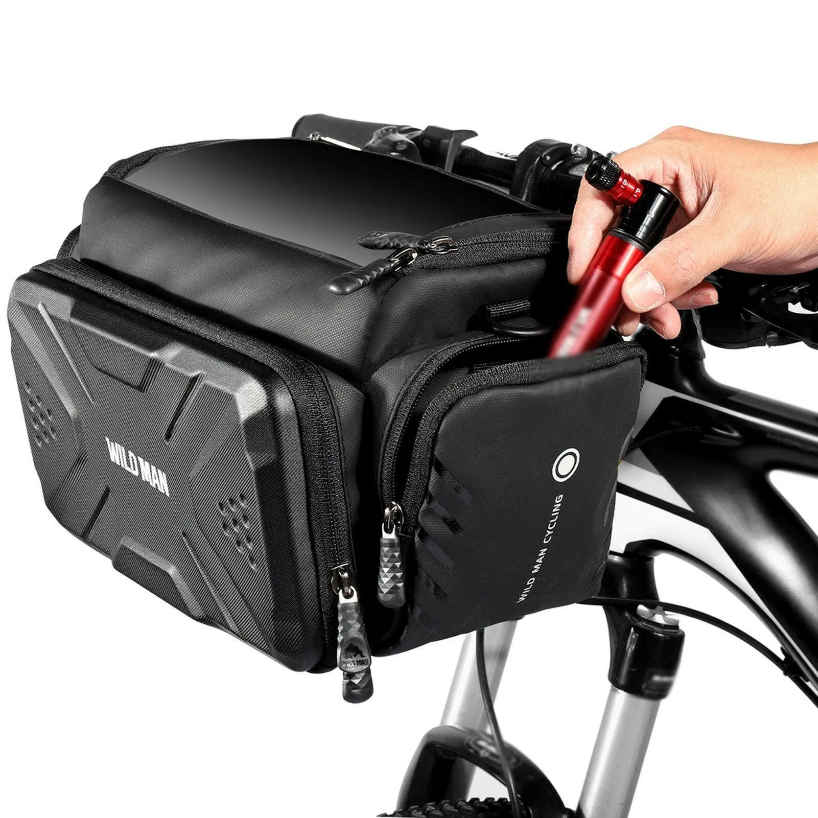 GS6 Bicycle Package Bicycle Bag EVA Hard Electric Scooter Heads Bag Folding Bikes Camera Bag Handlebar Bag Quick Install And Release Bag 4L Capacity Bag