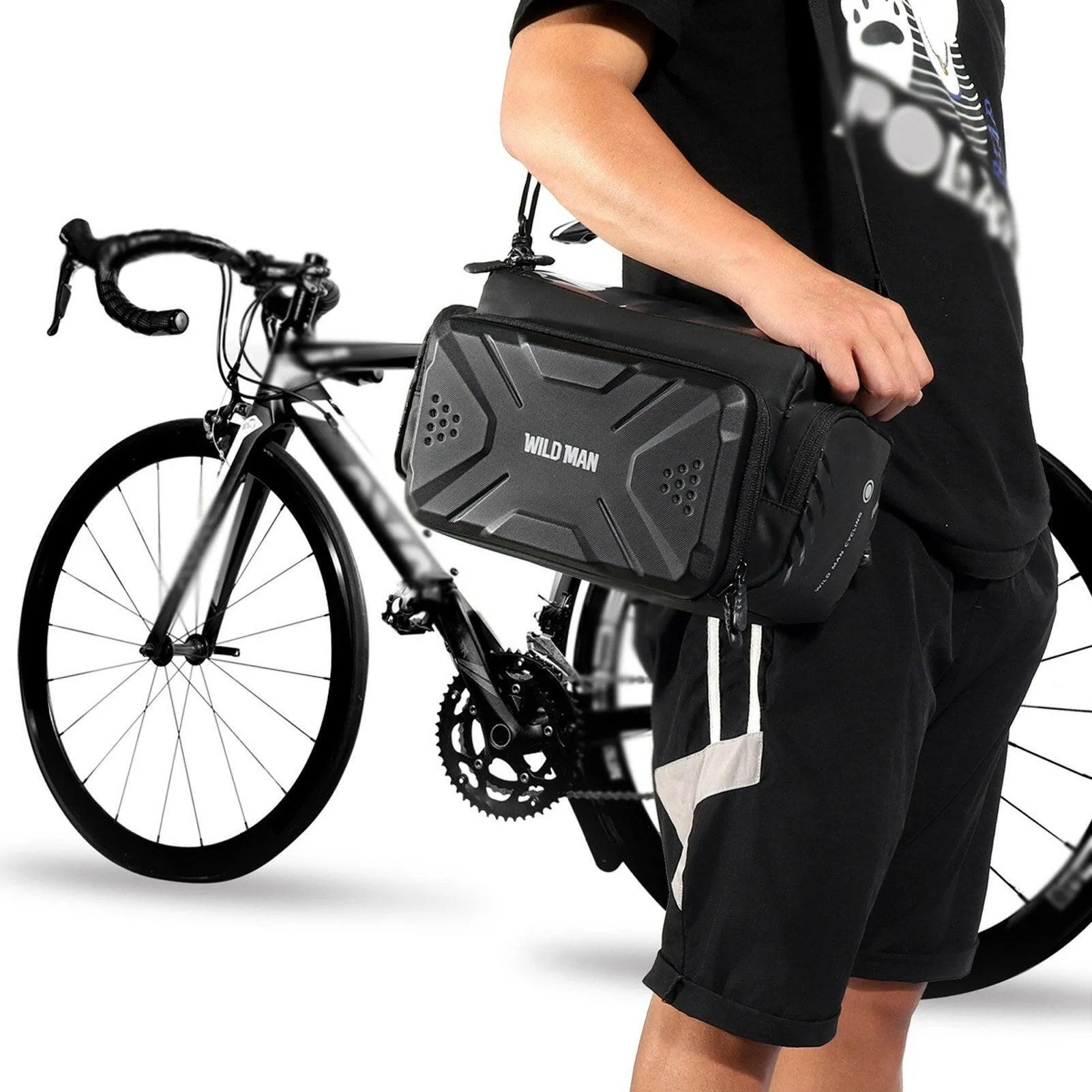 GS6 Bicycle Package Bicycle Bag EVA Hard Electric Scooter Heads Bag Folding Bikes Camera Bag Handlebar Bag Quick Install And Release Bag 4L Capacity Bag