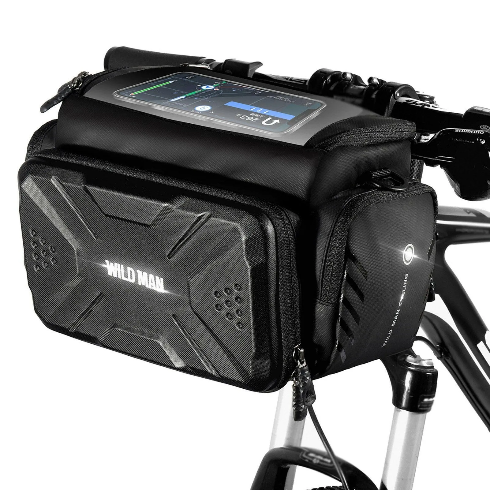 GS6 Bicycle Package Bicycle Bag EVA Hard Electric Scooter Heads Bag Folding Bikes Camera Bag Handlebar Bag Quick Install And Release Bag 4L Capacity Bag