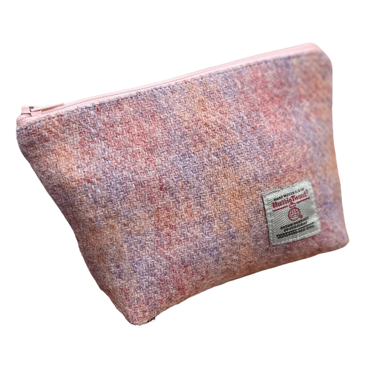 Harris Tweed Coin Purse - Pastel Pink Check