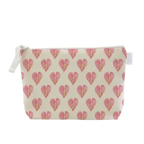 Heart Antherium Cosmetic Bag, Large