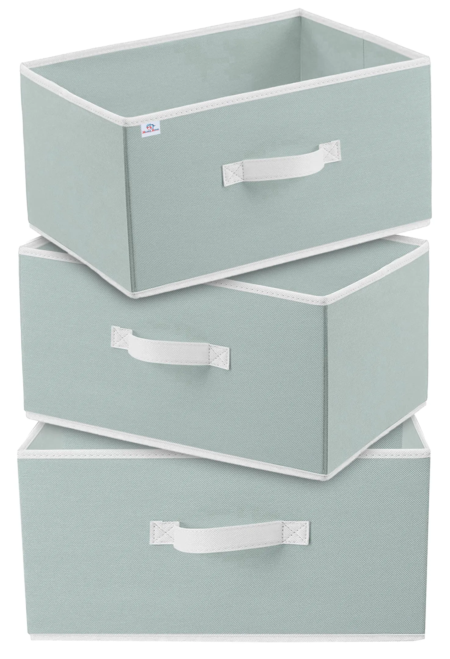 Heart Home Storage Box|Toy Box Storage For Kids|Foldable Storage Box|Pack of 3 (Grey)