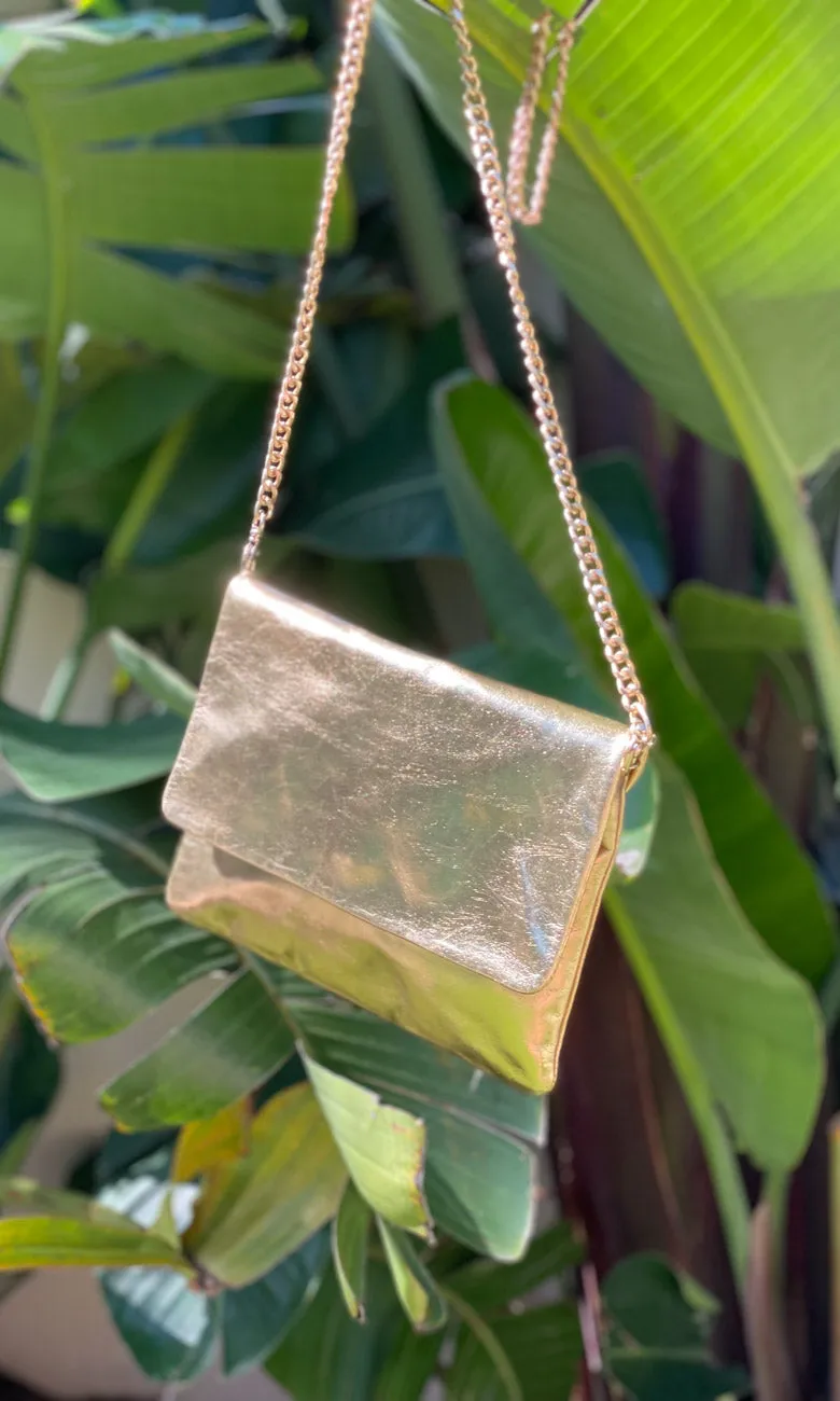 Hoss Gold leather Emily Bag