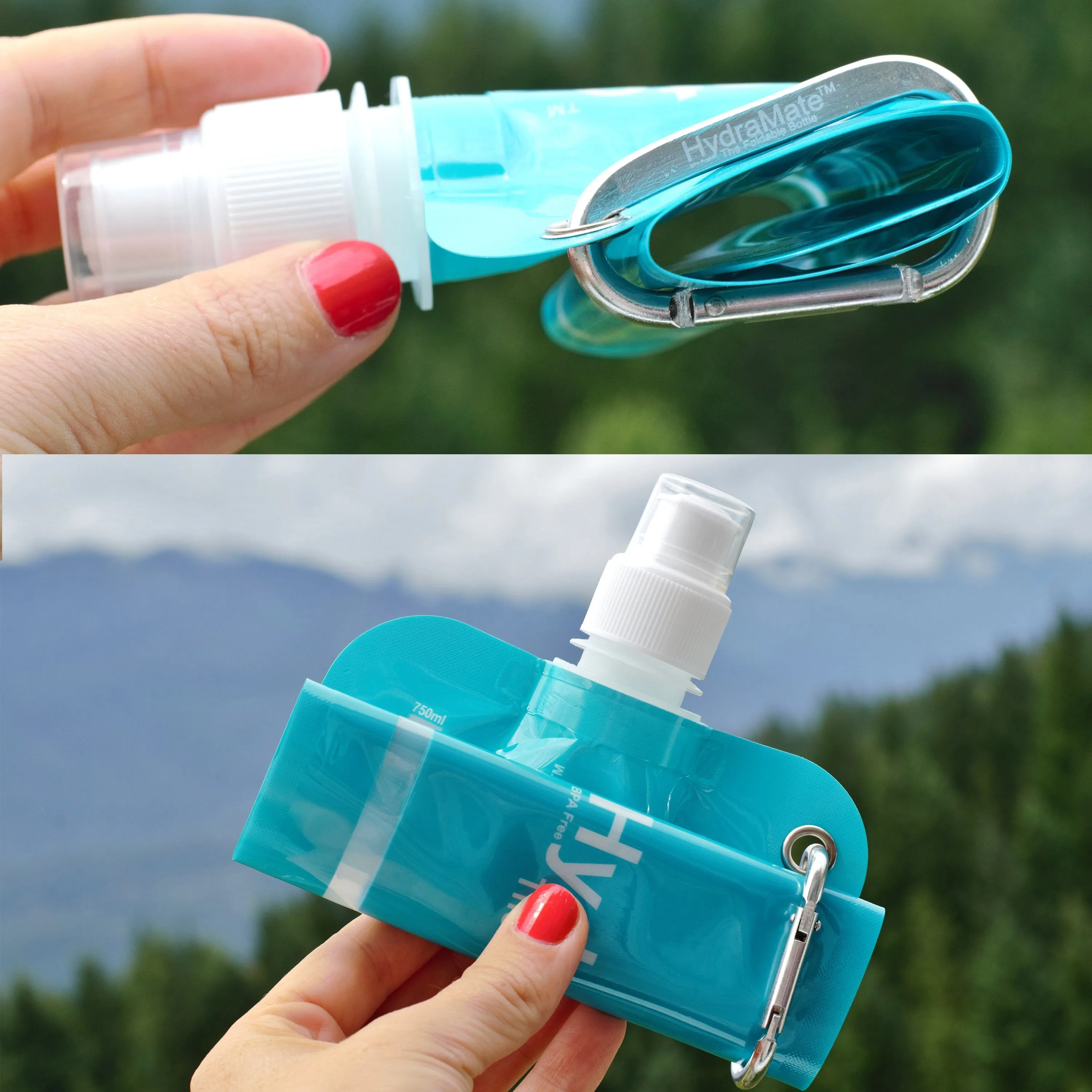 HydraMate Foldable Bottle. Collapsible Water Bottle 750ml